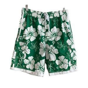 OP hibiscus swim trunks 